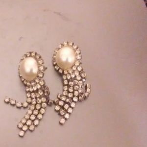 Pearl and Diamond Earrings